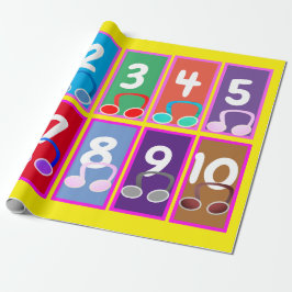 Early Wiskunde Numbers 1 tot 10 Wrapping Paper Cadeaupapier