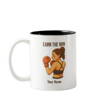 Earn The Win Boxing Girl Personalized Name 