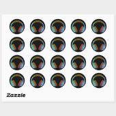 Earphones Emoji Ronde Sticker (Vel)