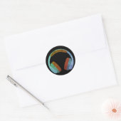 Earphones Emoji Ronde Sticker (Envelop)