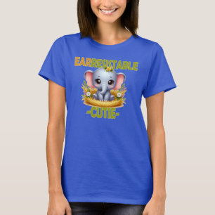 Earresistible Cutie leuke woordspeling. Baby Eleph T-shirt