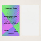 EARRING CARTES DE TITULAIRE cartes de visite perso (Devant & derrière)