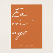 Earring Display Business Card (Devant)