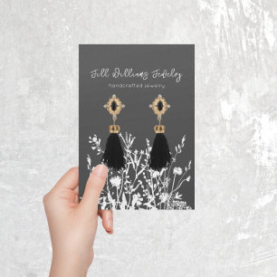 Earring Display Card • Earthy Floral Logo
