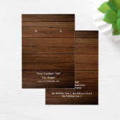 Earring Jewellery Display Card, Rustic Wood Ring (Bureau)