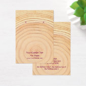 Earring Jewellery Display Card, Rustic Wood Ring (Bureau)