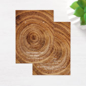 Earring Jewellery Display Card, Rustic Wood Ring (Bureau)