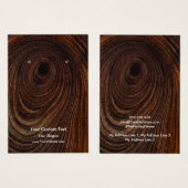Earring Jewellery Display Card, Rustic Wood Ring (Devant & derrière)