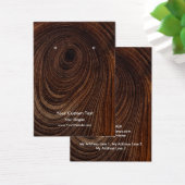 Earring Jewellery Display Card, Rustic Wood Ring (Bureau)