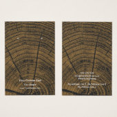 Earring Jewellery Display Card, Rustic Wood Ring Visitekaartje (Voorkant /achterkant)