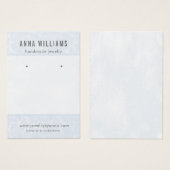 Earring Jewelry Display Card • Blue Floral Lace (Devant & derrière)