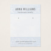 Earring Jewelry Display Card • Blue Floral Lace (Devant)