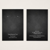 Earring Jewelry Display Card, Rustic Chalkboard Visitekaartje (Voorkant /achterkant)