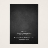 Earring Jewelry Display Card, Rustic Chalkboard Visitekaartje (Achterkant)