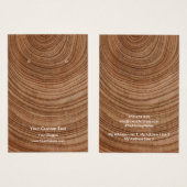 Earring Jewelry Display Card, Rustic Wood Ring Visitekaartje (Voorkant /achterkant)