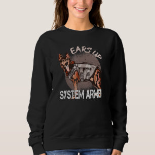 Ears Up Systeem Gewapende Hond Motief Duitse Herde Trui