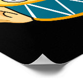 Earsdrum Funny Drummer Eardrum Pun Dark BG Poster (Hoek)