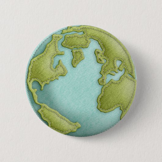 Earth 3D Stitched Pattern-Button Ronde Button 5,7 Cm (Voorkant)