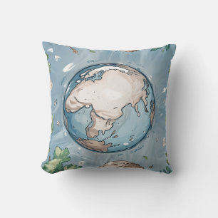 Earth afbeelding kussen, kussen
