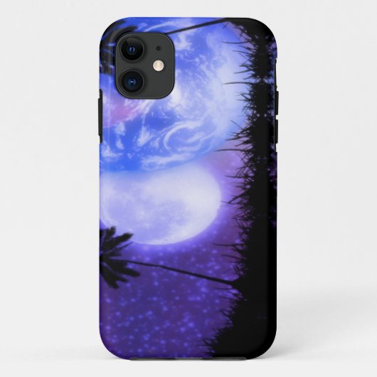Earth and Moon Celestial iPhone Case (Achterkant)