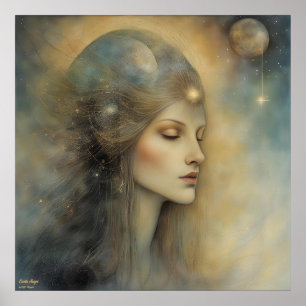Earth Angel AI Fantasy Digitale Kunst Print Portre