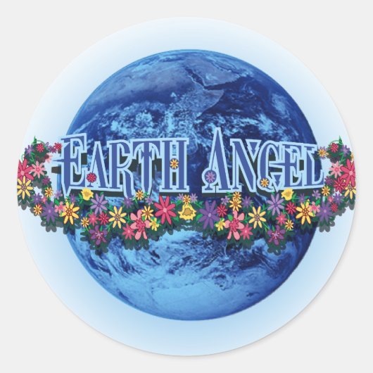 Earth Angel Ronde Sticker (Voorkant)