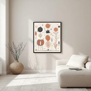 Earth Balance   Botanische Geometrische Abstracte  Poster
