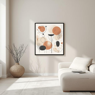 Earth Balance – Vrouwelijke Botanische Geometrie I Poster