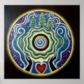 Earth Blessing Mandala Poster (Voorkant)