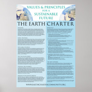 Earth Charter Poster - 22x31 Matte Finish