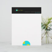 Earth Chat Briefhoofd Ontwerp (Staand voorkant)