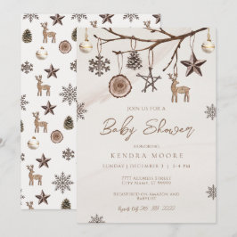 Earth Christmas Baby shower Invitation Kaart