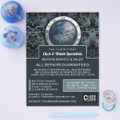 Earth Clock, Horoloog Adverteren Flyer (Enkel)