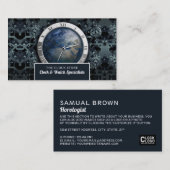 Earth Clock, Horoloog Visitekaartje (Voorkant / Achterkant)