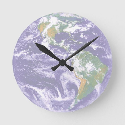 Earth Clock Ronde Klok (Voorkant)