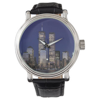 Earth Collecties Twin Towers kijken naar New York Horloge