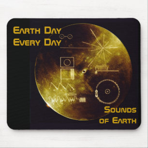Earth Day 2012 - Sounds of Earth goud record Muismat