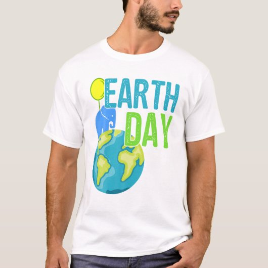 Earth Day 2019 T Great Earth Day Elephant T-shirt (Voorkant)