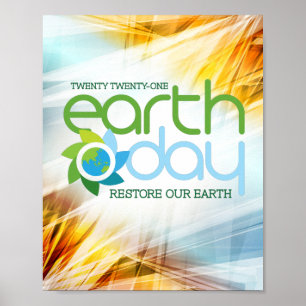Earth Day 2021 - Onze Aarde-Button herstellen Poster