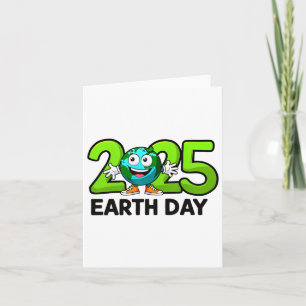 Earth Day 2025 Funny Earth Day Kinder jongens Kaart