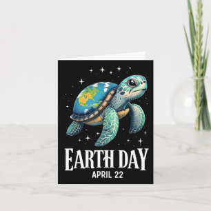 Earth Day 2025 Herstel Aarde Zee Schildpad Kunst R Kaart
