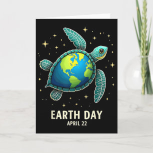 Earth Day 2025 Herstel Aarde Zeeschildpad Kunst Re Kaart