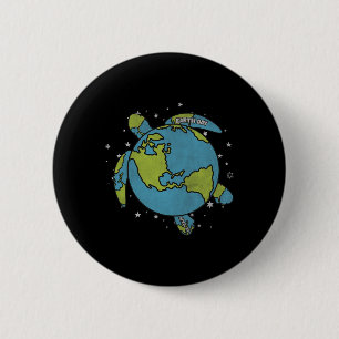 Earth Day 2025 Herstel Recyclen Zee Schildpad Red Ronde Button 5,7 Cm