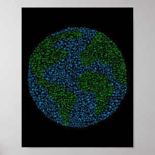 Earth Day 2025 Ontwerp Wilde Dieren En Zee Dieren Poster