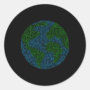 Earth Day 2025 Ontwerp wilde dieren en Zeeen Ronde Sticker