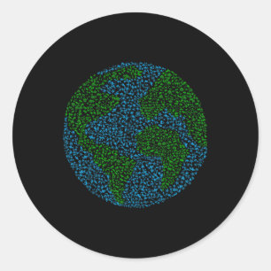 Earth Day 2025 Ontwerp wilde dieren en Zeeen Ronde Sticker