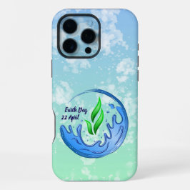 Earth Day 2025 Onze kracht Onze planeet Crest iPhone 16 Pro Max Hoesje