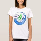 Earth Day 2025 Onze kracht Onze planeet Crest T-shirt (Voorkant)