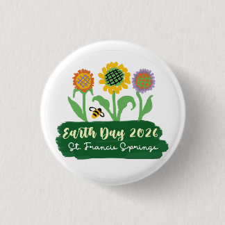 Earth Day 2026 Ronde Button 3,2 Cm