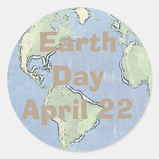 Earth Day 22 april, Stickers (Voorkant)